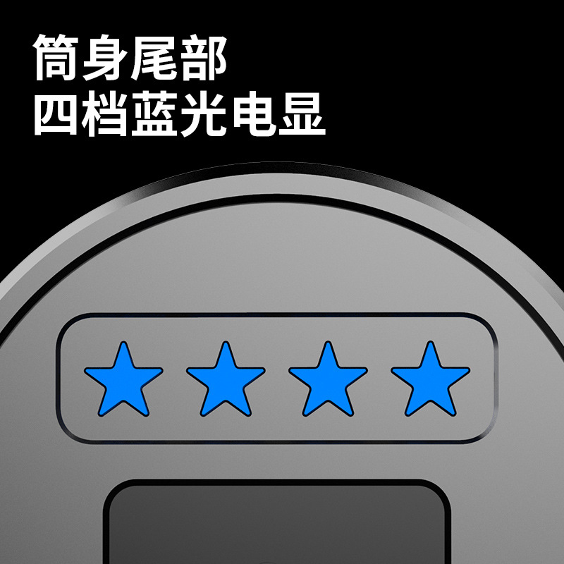 Al por mayor linterna láser blanco fuerte luz larga resistencia linterna aleación de aluminio telescópica atenuación teléfono móvil linterna recargable