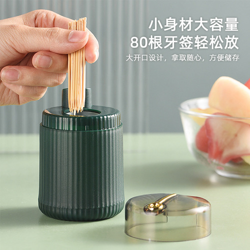 Light luxury toothpick box household high-end automatic pop-up push-type can barrel personalized creative high-value and high-end sense