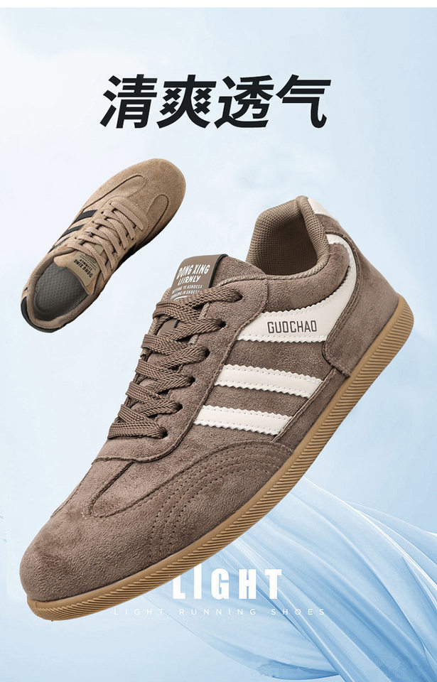 Giày sneaker nam cổ thấp thoáng khí phong cách retro, đế mềm, gót thấp 1–3 cm — 5516 màu kaki, 5516 màu đen, 5516 nâu chi tiết 3
