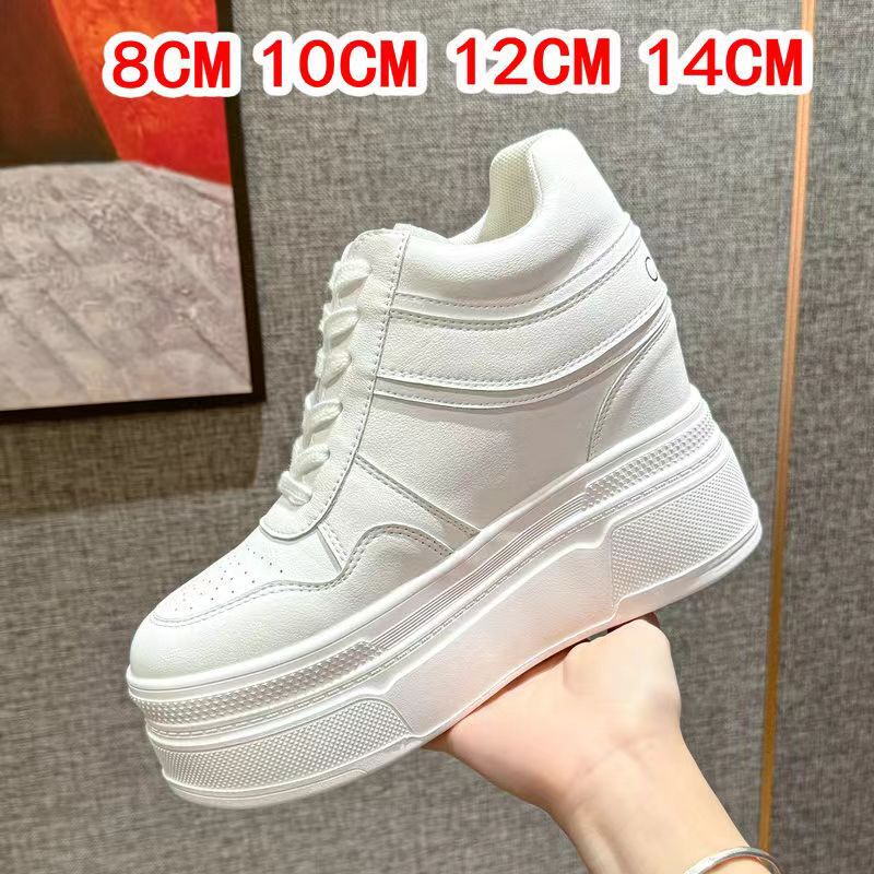 Women's Height-Increasing Shoes 12cm Small White Shoes for Women 2025 New Popular Thick-Soled Height-Increasing Shoes Sports and Casual Shoes Women's Height-Increasing Shoes 12cm Small White Shoes for Women 2025 New Popular Thick-Soled Height-Increasing Shoes Sports and Casual Shoes