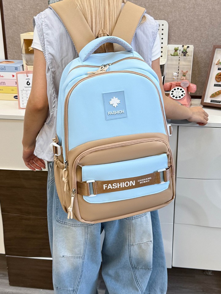 Nueva mochila de gran capacidad para mujer, color de contraste japonés, marca de marea ligera, mochila escolar para estudiantes universitarios, bolsa de viaje de ocio, bolsa para computadora para hombres