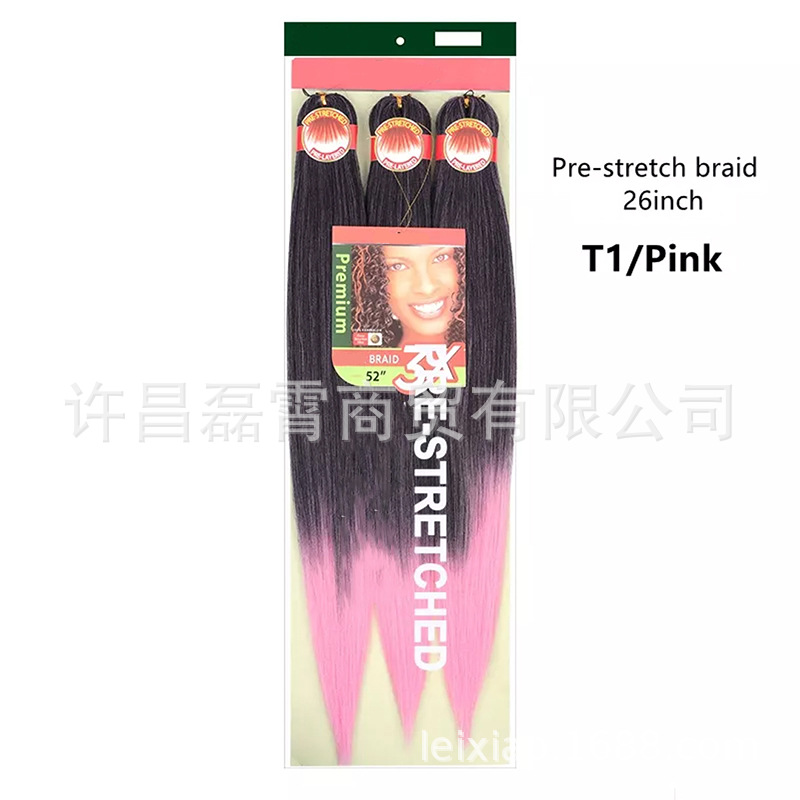 3X pre-estirado trenza ignífugo pelucita negra trenza sucia 52 "agua caliente disponible