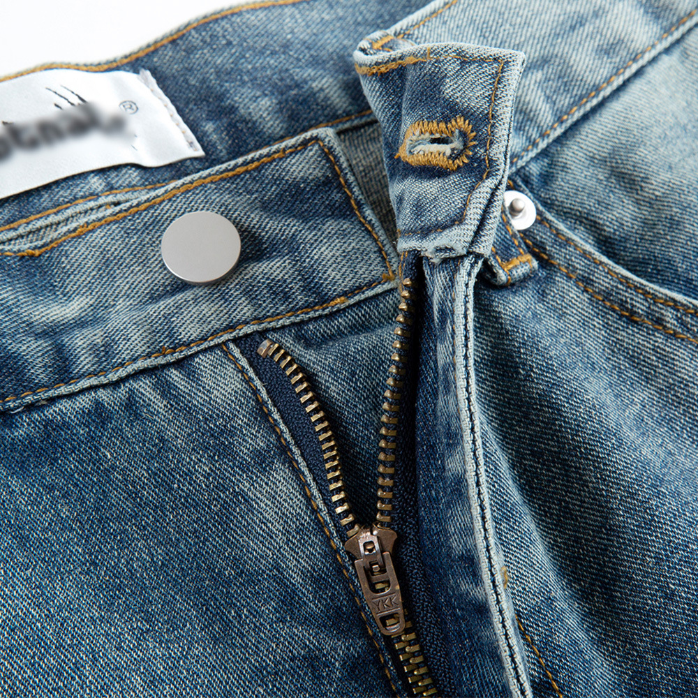 Men's Five-pointed Star Side Stitching Cat Raw-cut Edges Shorts