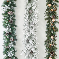 クリスマスpe暗号化白色植毛帯装飾クリスマス藤条ホテルデパートのショーウインドーの入り口のシーン配置掛け