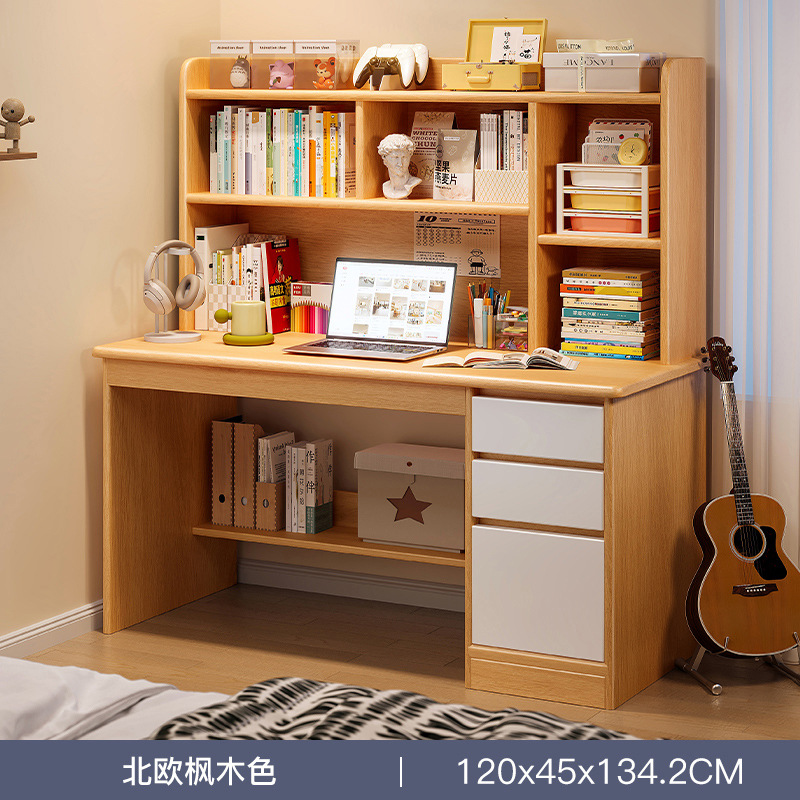 Escritorio de madera sólida escritorio de estudio para estudiantes en el hogar escritorio de escritorio estante de dormitorio escritorio de escritorio para adultos