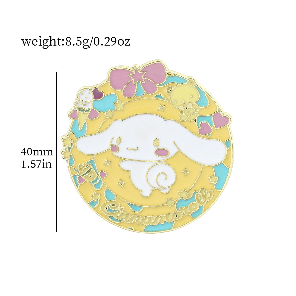 Venta caliente cien Sanrio serie de metal broche de dibujos animados coolomi Yugui perro KT gato todo-fósforo de moda insignia