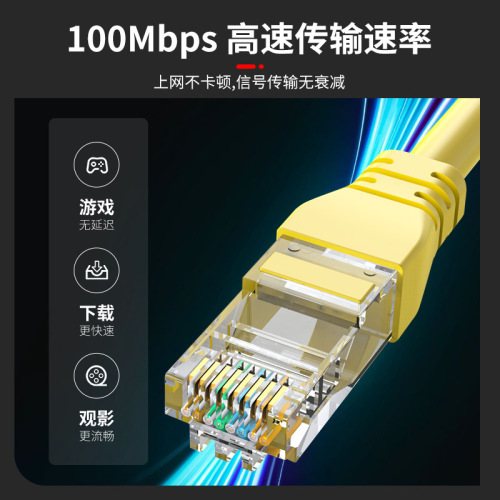 Category 5e unshielded computer jumper rj45 oxygen-free copper finished network cable 100M CAT5E twisted pair network jumper