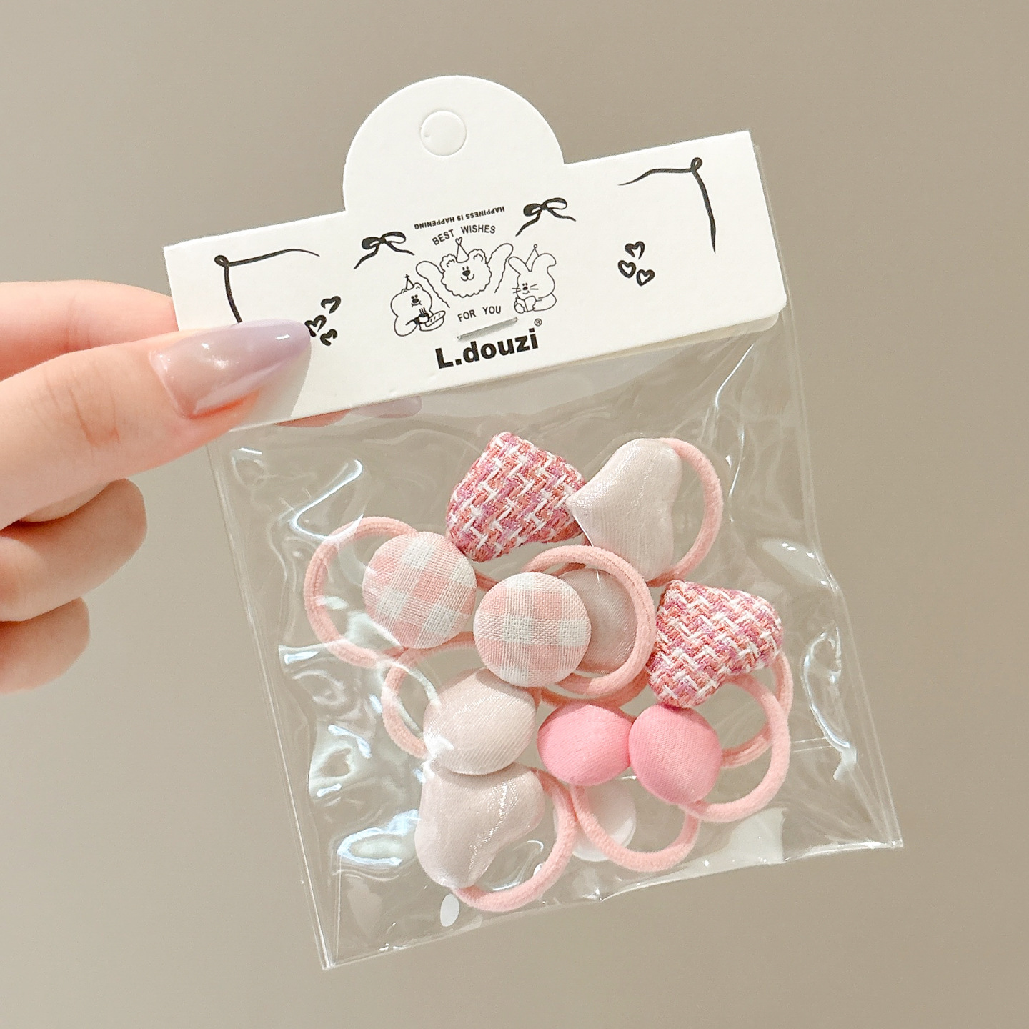 Papá Noel correa de goma para niños navideños vestido de cabello jardín de infantes bebé anillo de cabello de Navidad atmósfera accesorios