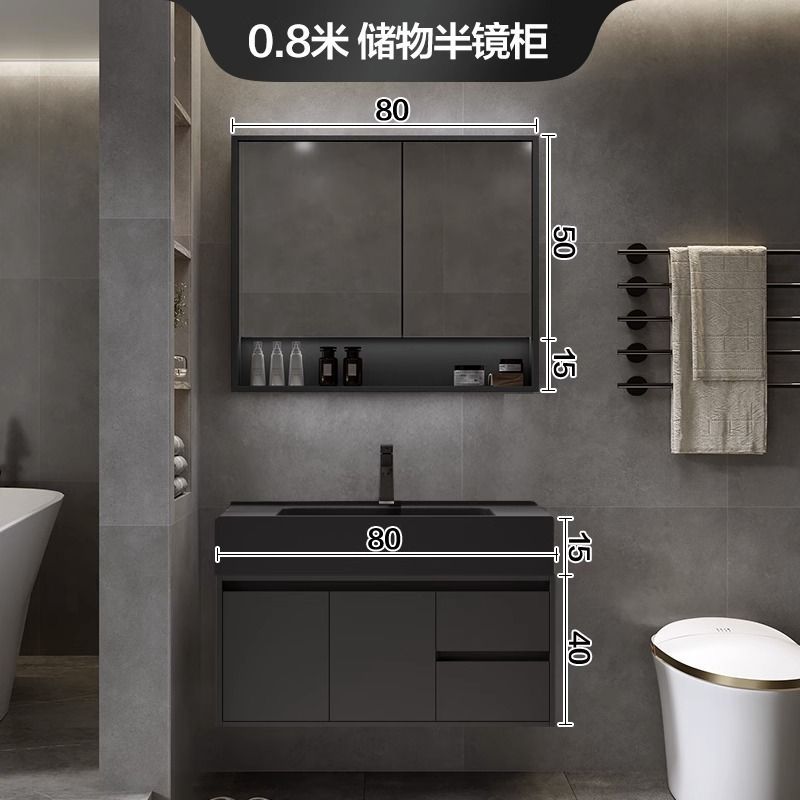 Gabinete de baño combinación cuenca nano integrado luz inteligente lavabo de lujo lavabo mesa de lavado lavabo mueble de baño