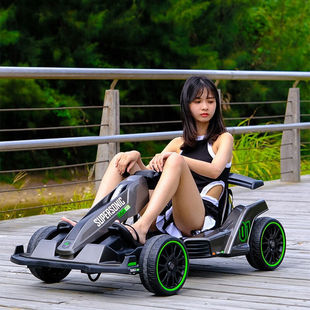 Children's Electric Go-Kart Four-Wheel Toy Charging Remote Control Male and Female Kidsren's Stroller Riding Toy Car Can Seat People