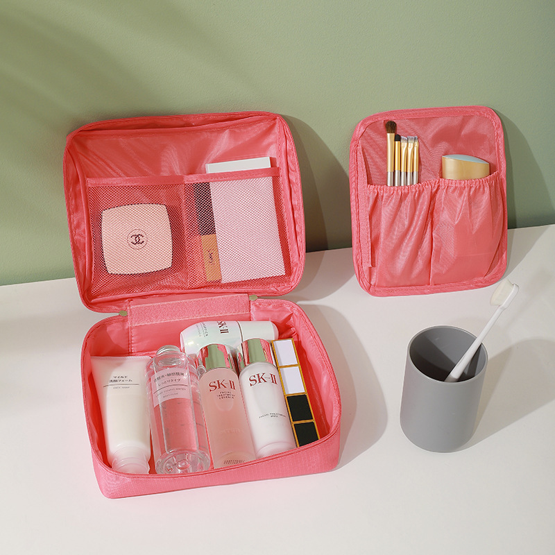 Bolsas de viaje portátiles coreanas, bolsas de lavado cuádruple, bolsas de almacenamiento de aviones para damas de negocios, bolsas de cosméticos personalizadas