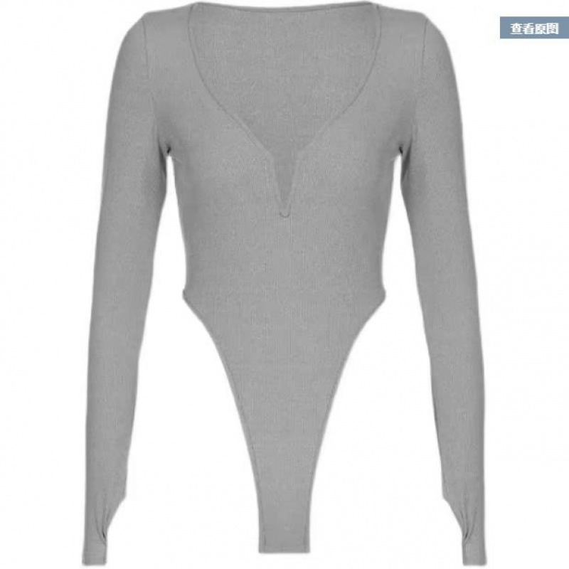 Brand sexy fashionable solid color long-sleeve
