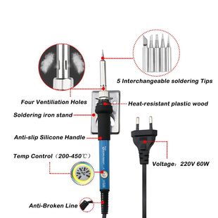 Electric soldering iron adjustable temperature digital display electronic welding repair tool eletrice welding