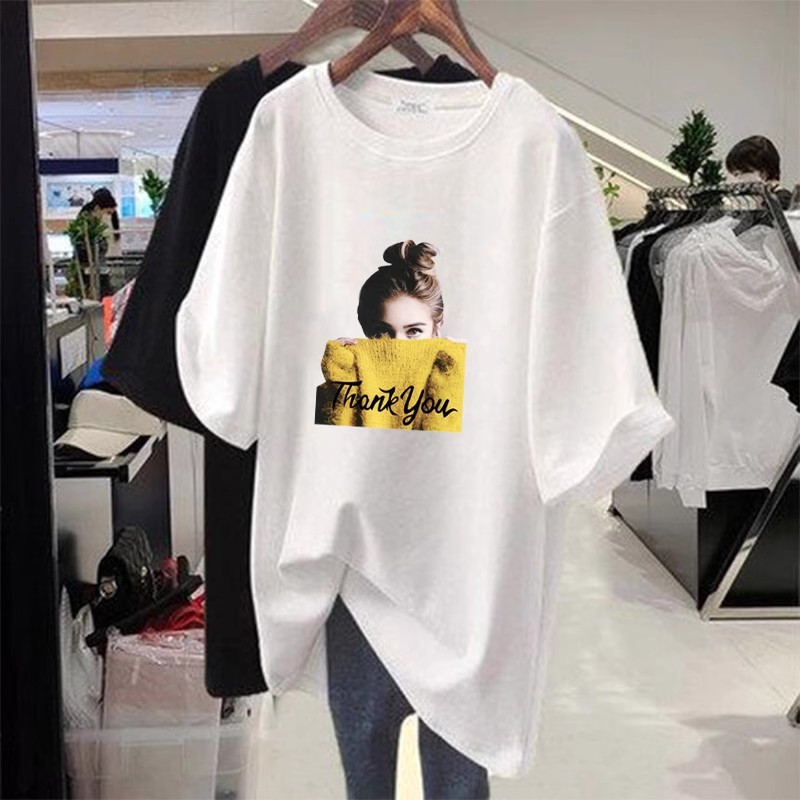 Summer cotton long fashionable T-shirt