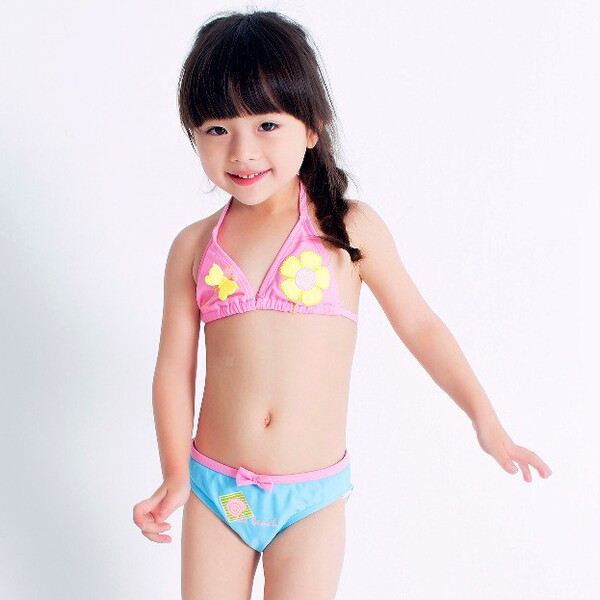 Children's split cute swimwear girl's
