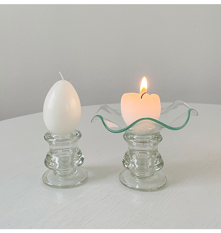 Simple Style Solid Color Glass Candlestick display picture 2