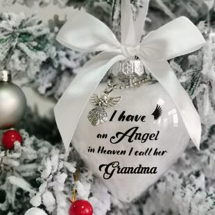 Zibi commemorative ball jewelry Angel badminton White Christmas tree decoration funeral gift commemorative relatives pendant