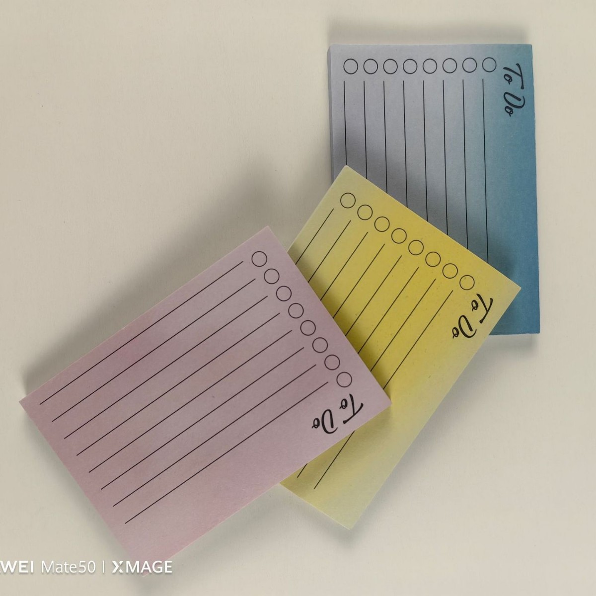 2023 nota adhesiva simple nota adhesiva personalizada para estudiantes Gradiente de color pegatinas convenientes INS en stock pegatinas de mensaje