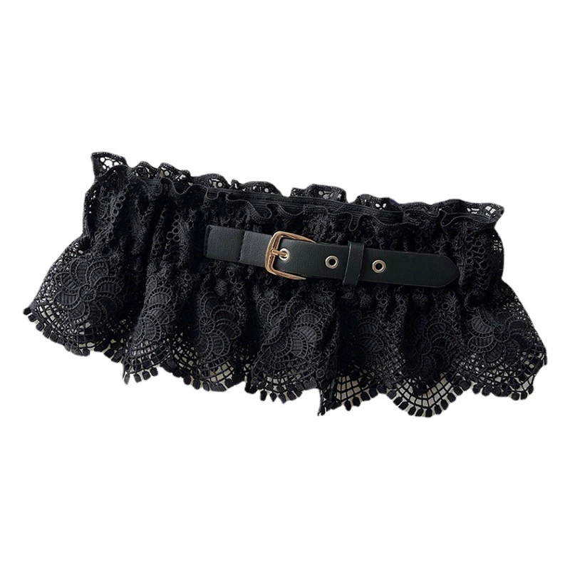 Женский кружевной чехол для талии с широким поясом, эластичный пояс для похудения, тканевый чехол для талии, декоративные аксессуары для платьев и рубашек