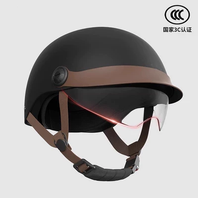 3C certified electric motorcycle helmet for Motosiklet kaskı (dəbilqə) - 618-blacktransparent-endoscope