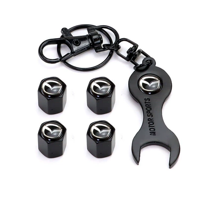 Core Valve Cap Nut — valve - mazda-4-piece-black-wrench-keychain-set