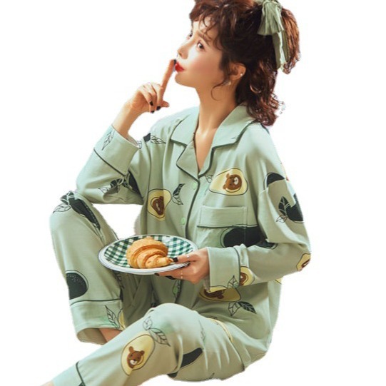 Pijamas para mujer, estilo primavera y otoño, nuevo modelo 2025, conjunto de dos piezas de manga larga, artículo popular de celebridades de internet, conjunto de ropa de estar para otoño e invierno. image 5