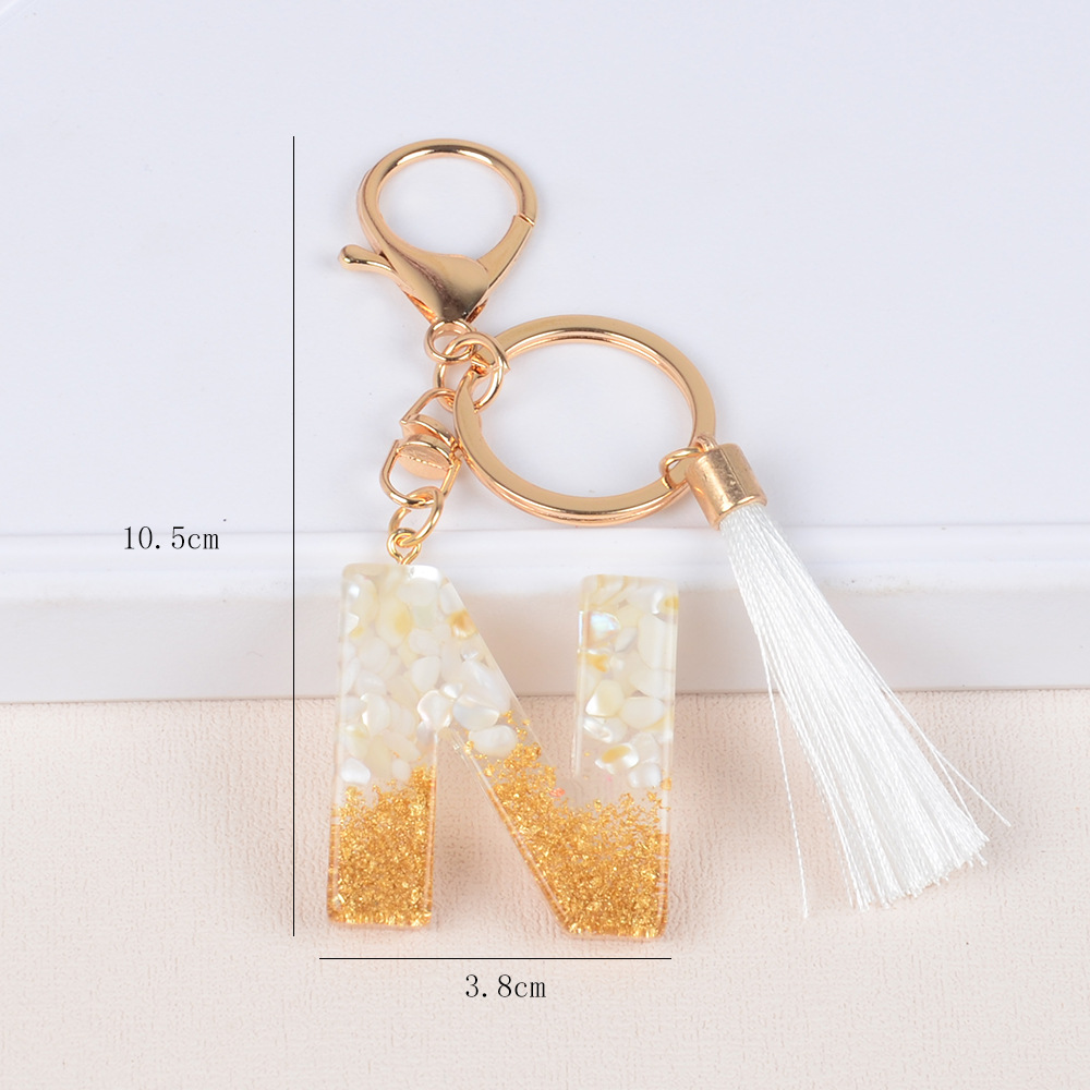 Streetwear Letter Metal Epoxy Bag Pendant Keychain display picture 14