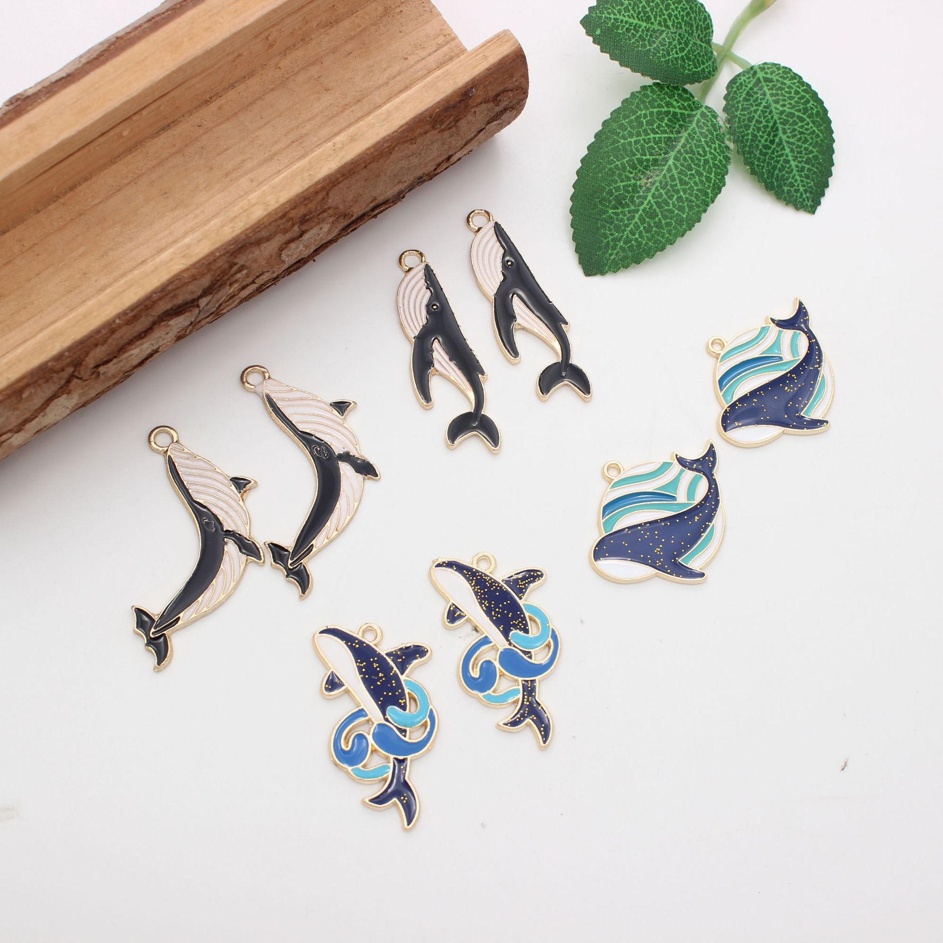 Pendant Jewelry Making Type 10 PCS/Package Alloy Color Block Pendant