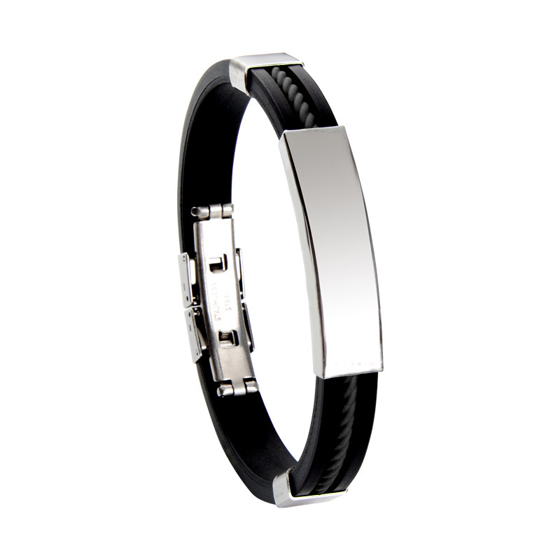 Yiwu joyería pequeña al por mayor botón de mariposa de verano pulido transfronterizo un hombre y una mujer joyería pequeño producto pulsera de acero inoxidable