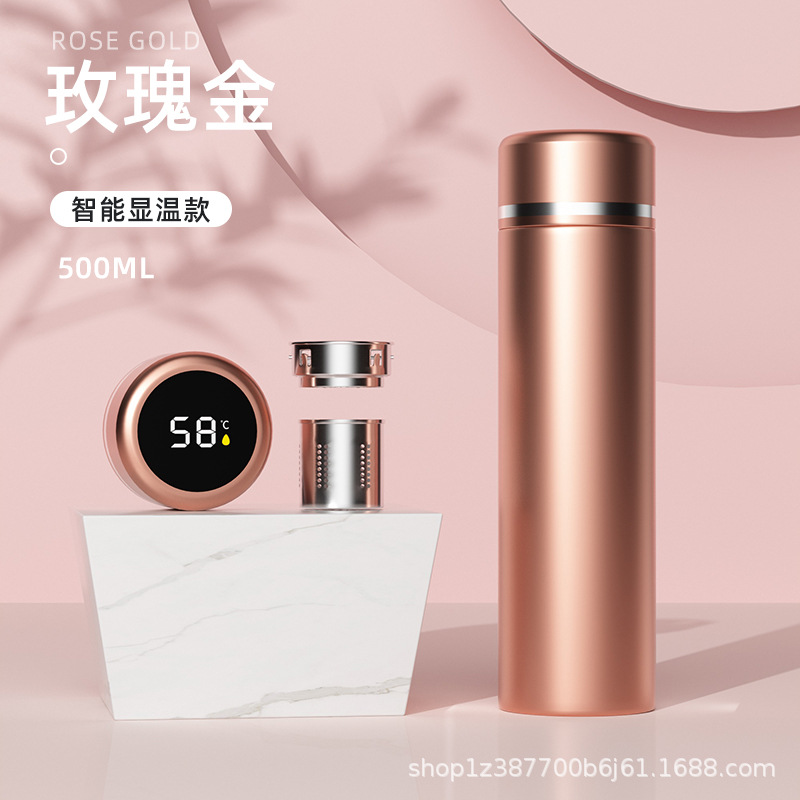 Taza recta de negocios Taza termo de separación de agua de té inteligente Desarrollado LOGO Taza de agua de regalo conmemorativa Taza de té de oficina al por mayor