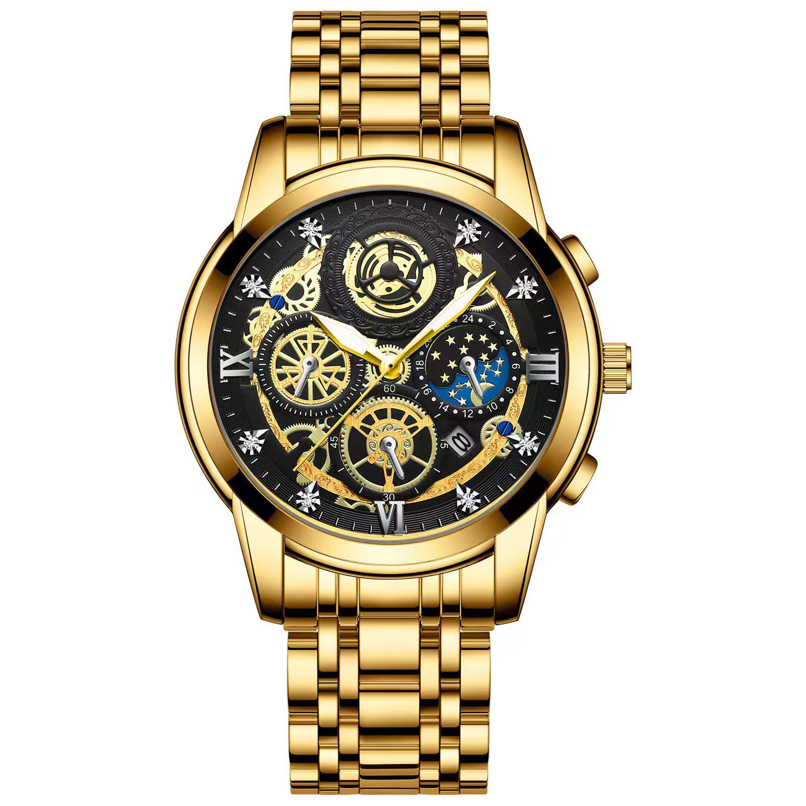 Reloj de cuarzo para hombre hueco nuevo concepto de correa de acero transfronteriza reloj de regalo creativo reloj de regalo