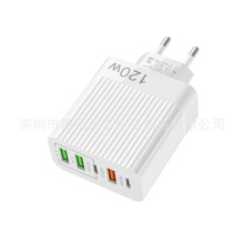 充电器头2PD+3USB多口qc3.0适用于苹果华为手机充电器快充48w批发