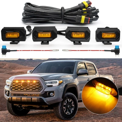 2020-21 New Tacoma Grille Light Tacoma Trd Sports Version Off-Road Version Grille Small Yellow Light (Gündüz işıqları) - yellow-shell-yellow-light
