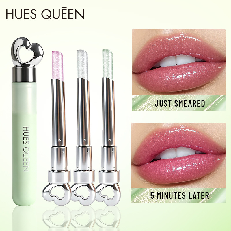 Cross-border temperature-sensitive color-changing lipstick in silver tube, moisturizing and hydrating, non-fading, prevents dryness and cracking, reduces lip lines, wholesale