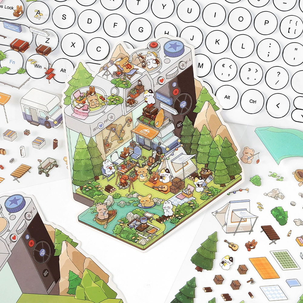 Пет 2.5D sticker book (Infeel.Me) — миниатюрные 3D сцены, много сцен, учебник блогера