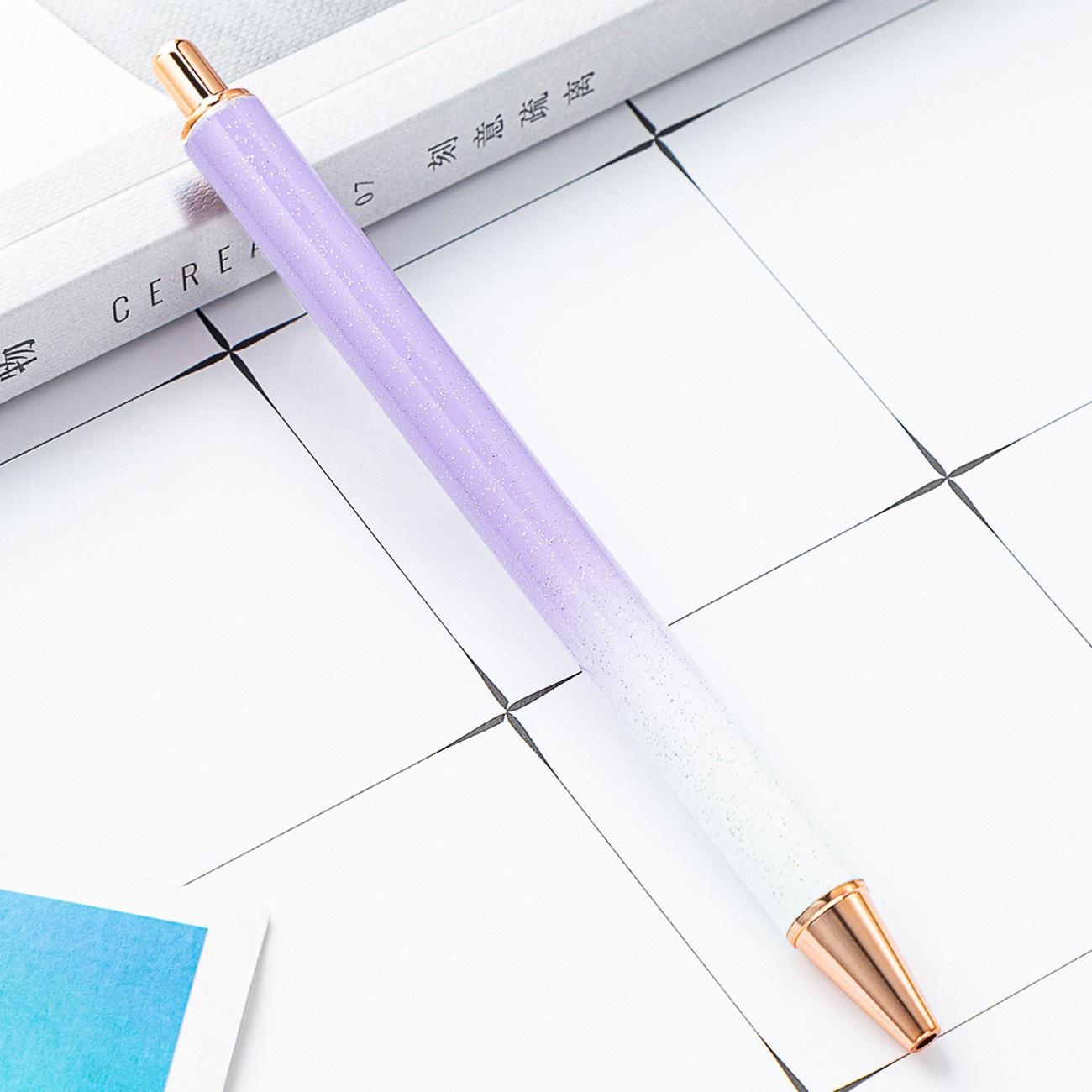 Bolígrafo de prensa de nuevo estilo, brillo creativo, regalo publicitario de metal, bolígrafo, logotipo imprimible, bolígrafo de prensa al por mayor