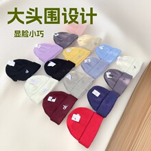 a针织lo帽男女毛线帽大头围显脸冷帽小秋冬户外防寒保暖套头帽子