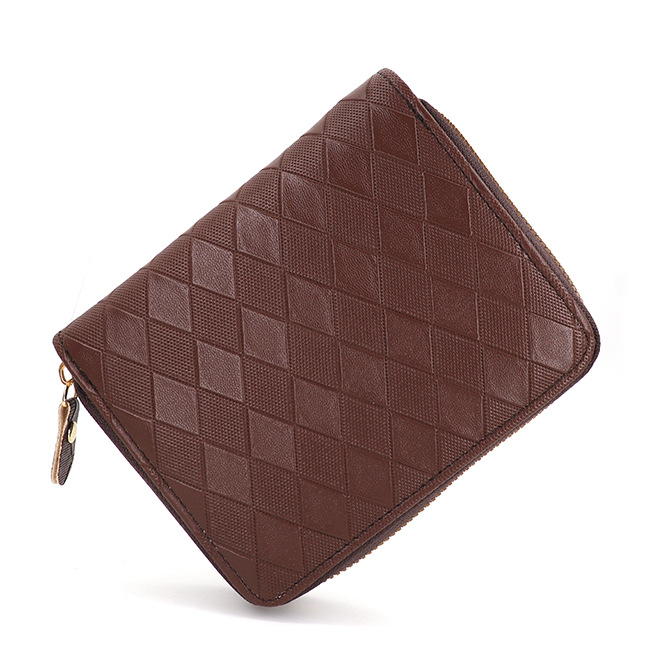 Bolsa de tarjetas de órgano simple de color sólido gran capacidad multi tarjeta cubierta de tarjetas para mujeres nueva cartera antirrobo tarjeta de crédito clip de tarjeta de cremallera