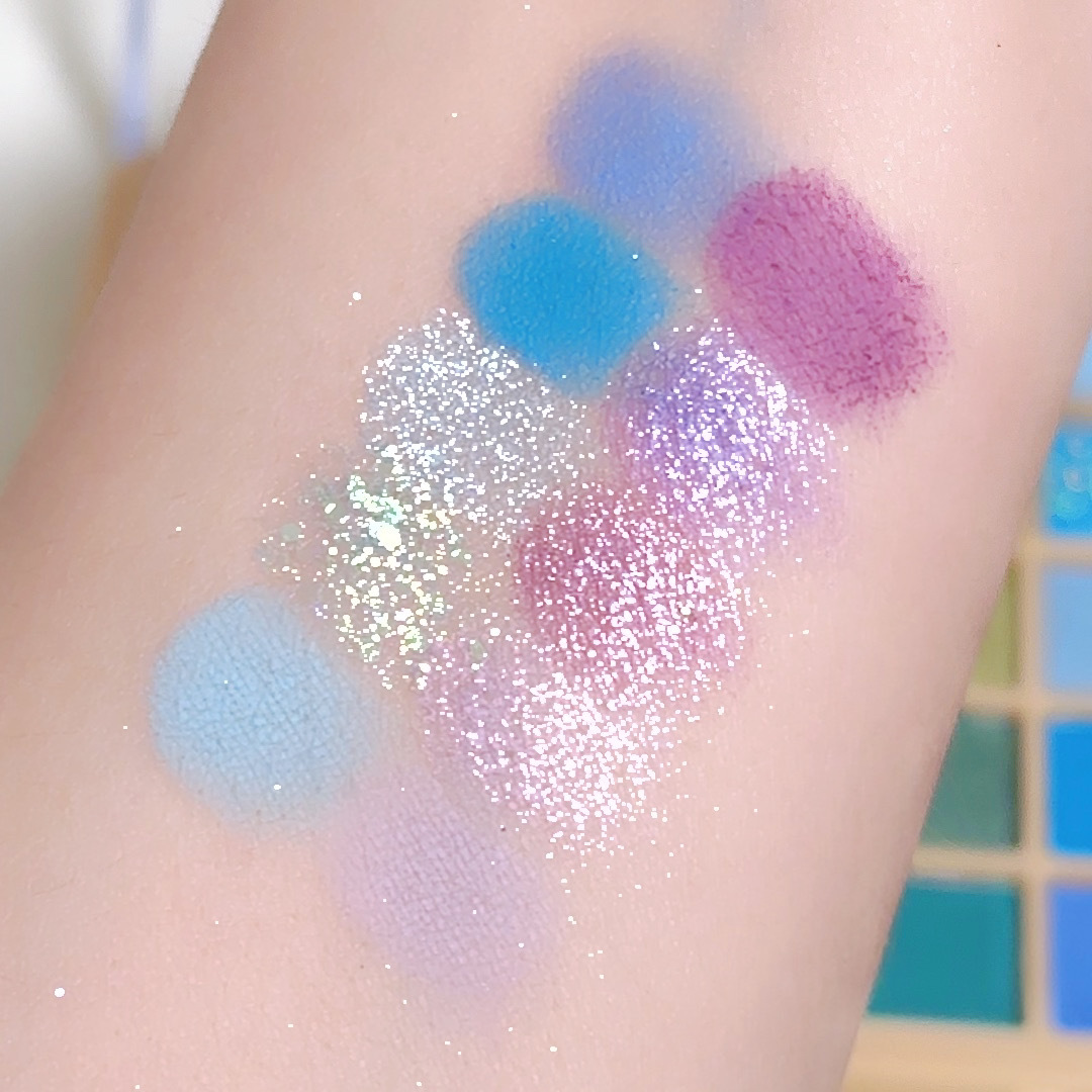 MGL40 dreamy color eyeshadow palette, pearlescent sequins, glitter powder, cosplay makeup, children's stage makeup, performance cosmetics undefined