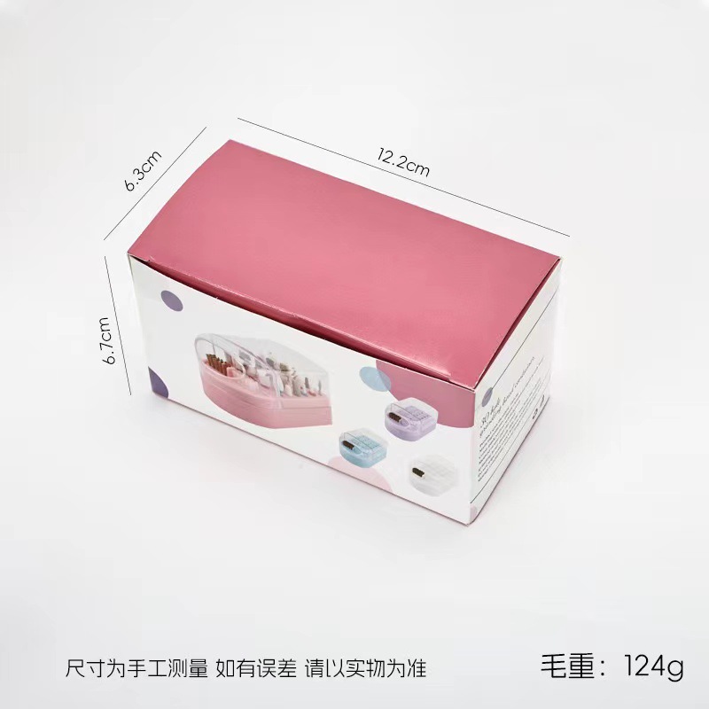 Cabezal de pulido de uñas, almacenamiento de limpieza, manicura dos en uno, diadema de pulido de 30 orificios, cepillo de limpieza, cabezal de pulido de uñas, caja de exhibición