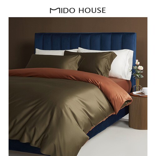 5YA1 [100 off for broken code] 100-count Xinjiang cotton quilt cover four-piece bed set pure cotton satin color matching light
