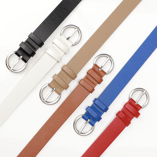 Women's Fashion Chic Belt, Office Casual Style, Alloy Pin buckle, Ladies Belt for Jeans Decoration