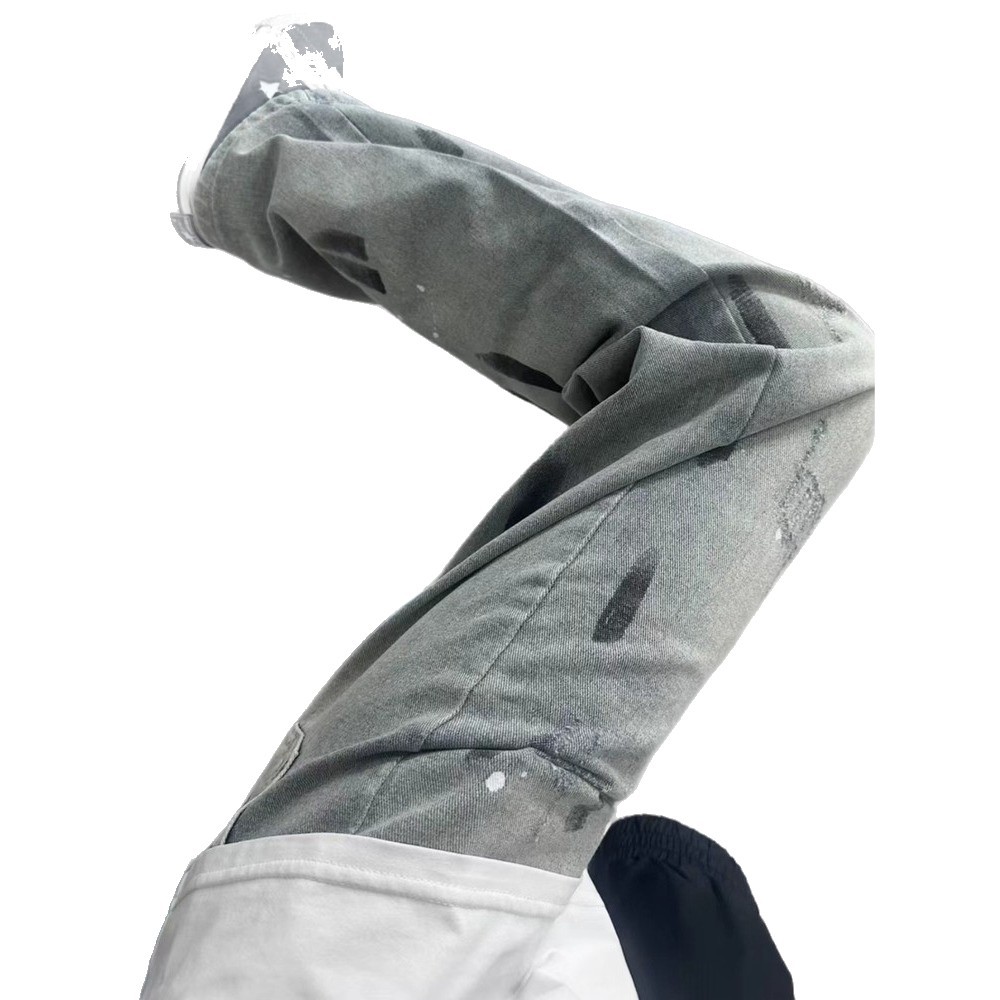 Pantalones Jeans Rectos de Tiro Alto para Hombre de Mezclilla para Uso Diario