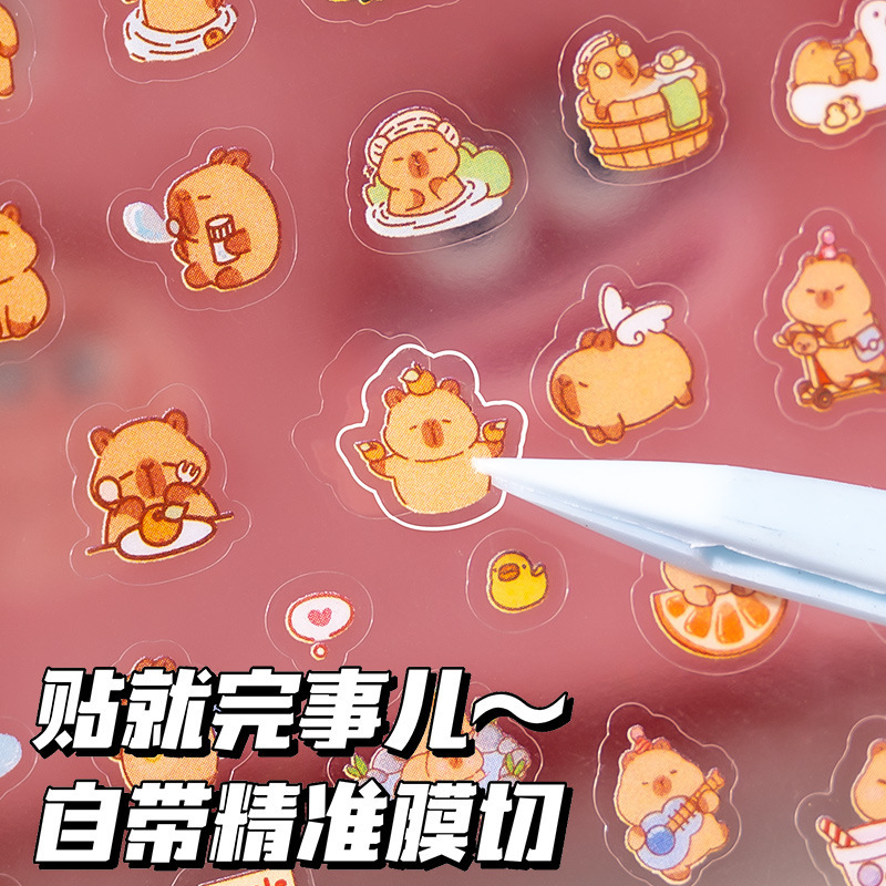Pegatinas creativas lindas dibujos animados pequeña nariz ga pegatinas de cuentas de mano patrón de decoración pegatinas de cuentas de mano materiales pegatinas de libro pequeño pegatinas
