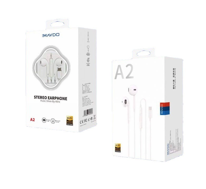 Наушники Maydo/Mei Du A2 с разъёмом Type-C, цифровой чип, высокая совместимость, полувкладыши