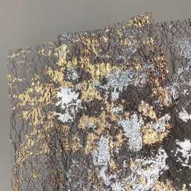 痛包背景纸junk journal 艺术垃圾杂志手账素材装饰金箔银箔网纱