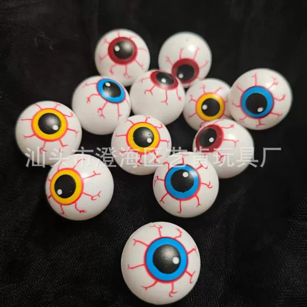 Halloween 3D Eyeballs, Rose Flower Hollow Eyeballs 3.3CM, Twist Stick Eyeballs, Colorful 2.5CM