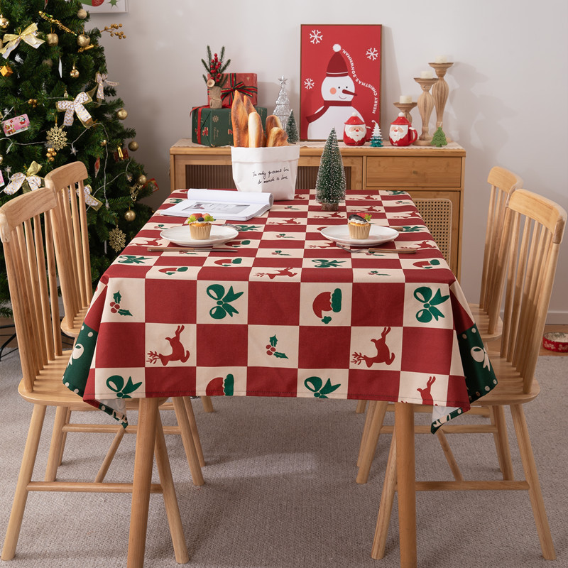 25 新しいクロスボーダーポリエステルプリントクリスマスクリスマス鹿テーブルクロス装飾コーヒーテーブルテーブルクロス防水テーブルクロスドロップシッピング|undefined