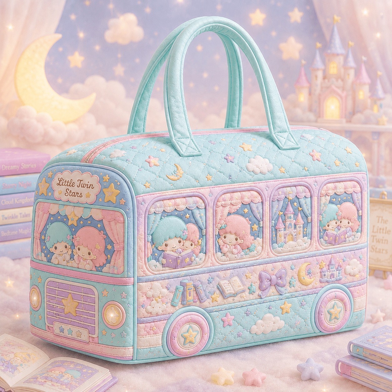 Source Factory Cartoon Gemini 3D Digital Printed Travel Bag Large Capacity Hand Luggage Bag Cross-Border Hot Seller