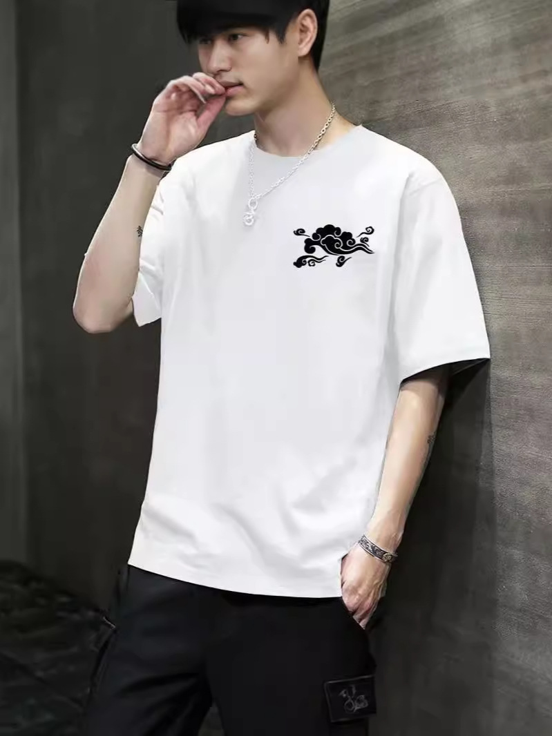 Camiseta de manga corta para hombre de moda verano pareja juvenil casual suelta media manga camisa de fondo para hombre camiseta superior para hombre